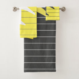 Conjunto De Toalhas Linhas de faixas de aviação do Piloto Funky