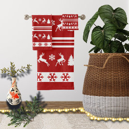 Conjunto De Toalhas Linhas de Flocos de Neve para Reinadores Elegantes