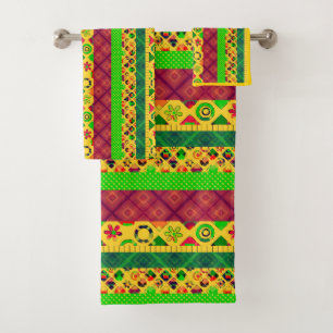 Conjunto De Toalhas Linhas decorativas para retalhos peaces boho têxt