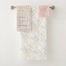 Linhas Douradas Geométricas Modernas