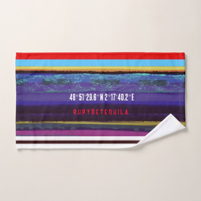 Conjunto De Toalhas Linhas retrorreflectoras horizontais pintadas com  (Toalha de mão)