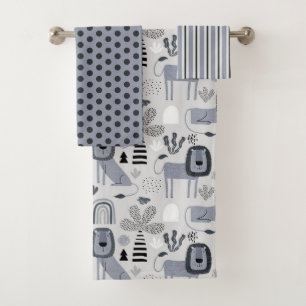 Conjunto De Toalhas Lion Jungle King Towel