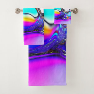 Conjunto De Toalhas Líquido Iridescente