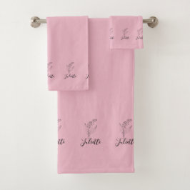 Conjunto De Toalhas Lírio-do-vale Personalizado Flor de Nascimento