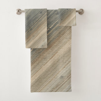 Conjunto De Toalhas Listra Abstrata Cinza Marrom Neutra Rústica