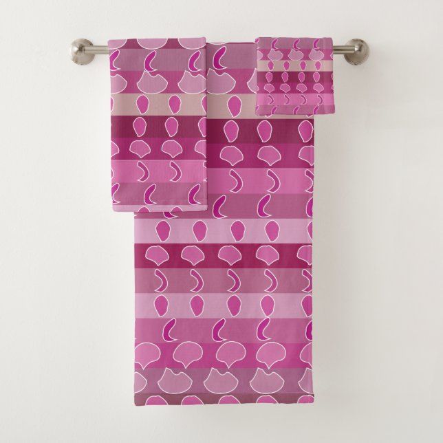 Conjunto De Toalhas Listra Floral Rosa  (Insitu)