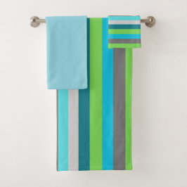 Conjunto de toalhas listradas