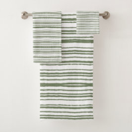 Conjunto de Toalhas Listradas Minimalistas Moderna