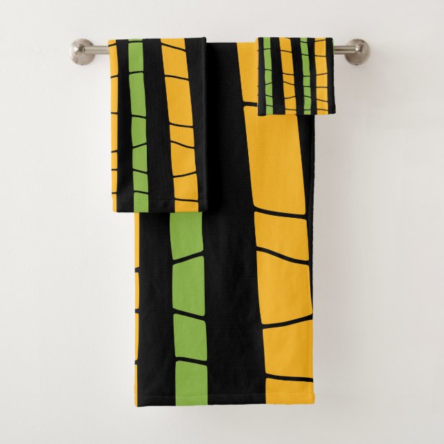 Conjunto De Toalhas Listras abstratas quebradas (Insitu)
