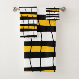 Conjunto De Toalhas Listras abstratas quebradas