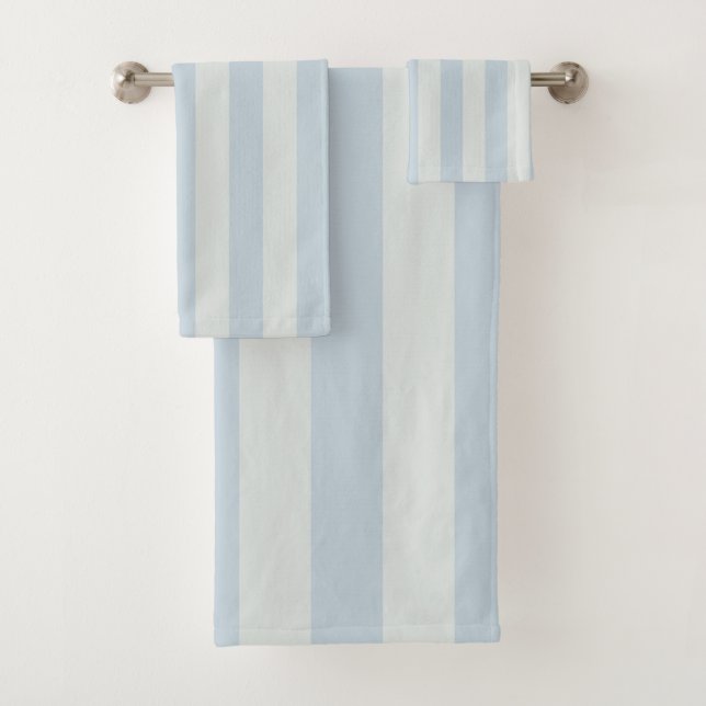 Conjunto De Toalhas Listras Azuis Claras (Insitu)