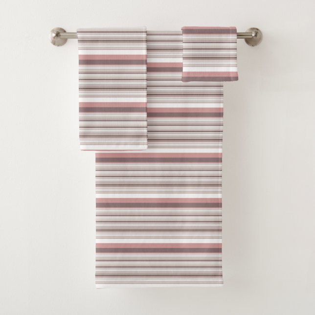 Conjunto De Toalhas Listras brancas e brancas (Insitu)