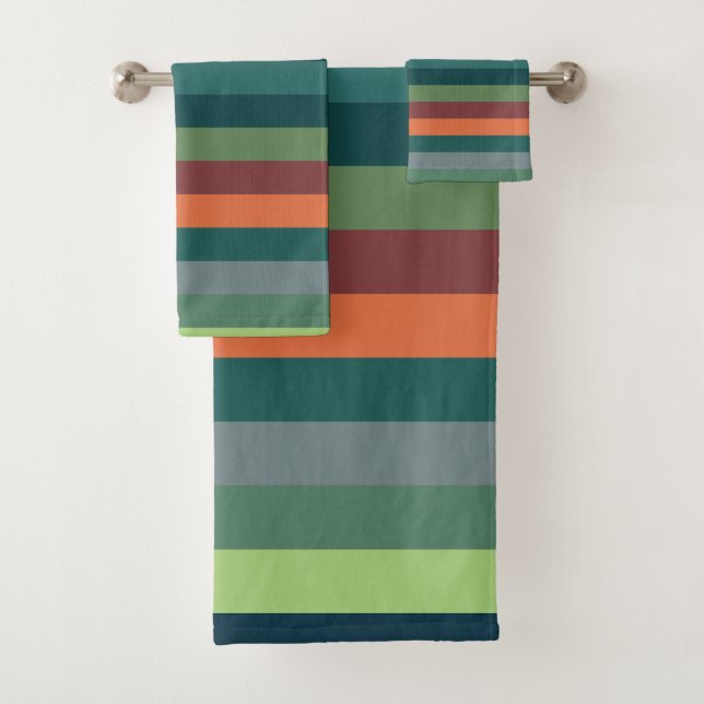 Conjunto De Toalhas Listras Coloridas  (Insitu)