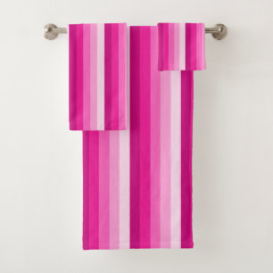 Conjunto De Toalhas Listras da sombra do rosa quente