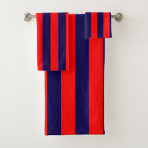 Listras de Cabana Vermelho e Azul Marinho 