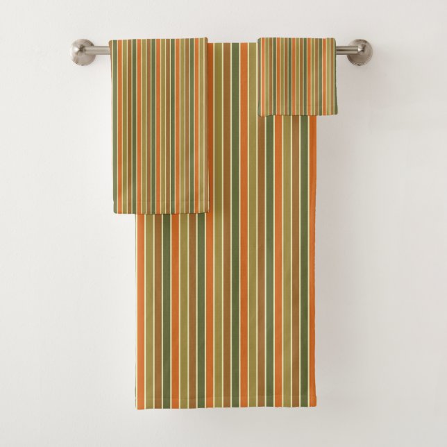 CONJUNTO DE TOALHAS LISTRAS DE OUTONO (Insitu)