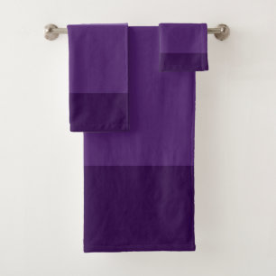 Conjunto De Toalhas Listras de roxo escuro e claro