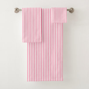 Conjunto De Toalhas Listras do rosa quente do divertimento