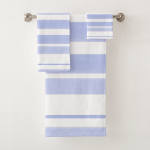Conjunto De Toalhas Listras macias do branco da pervinca
