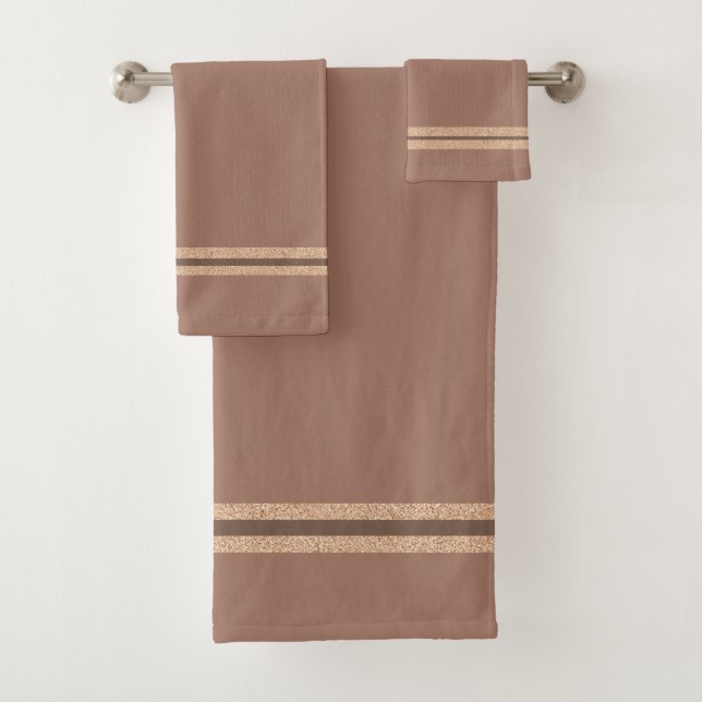 Conjunto De Toalhas listras mousse mornas neutras (Insitu)