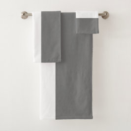 Conjunto De Toalhas Listras Náuticas Cinza Branco Modernas em Forma de