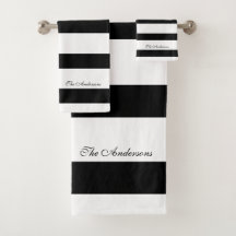 Listras Pretas e Brancas Personalizadas Elegantes