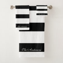 Listras Pretas e Brancas Personalizadas Elegantes