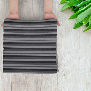 Conjunto De Toalhas listras pretas e cinzentas
