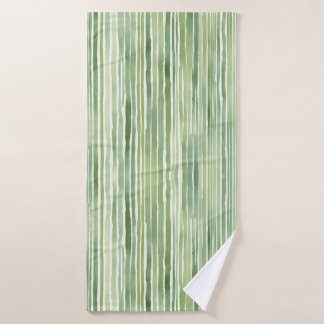 Conjunto De Toalhas Listras Verdes