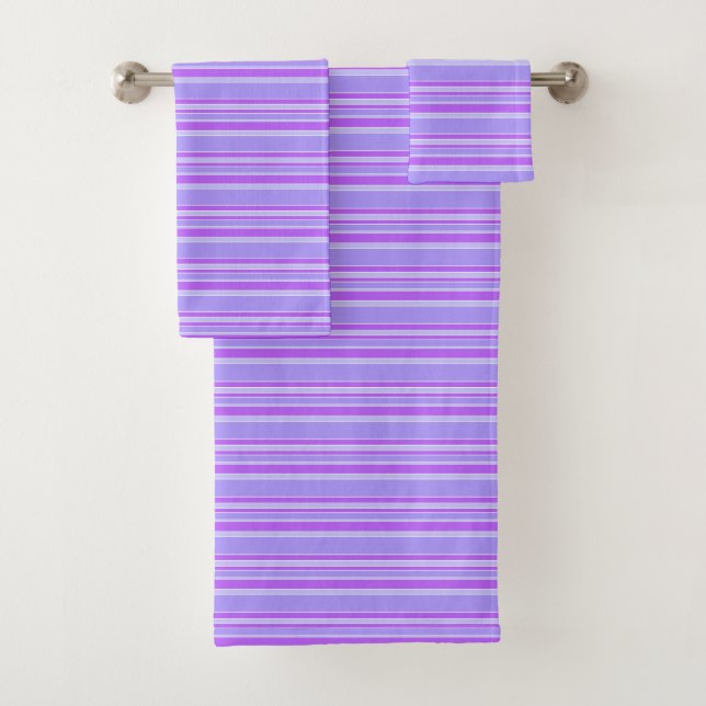 Conjunto De Toalhas Listras violetas (Insitu)