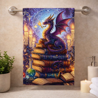 Conjunto De Toalhas Livros de Feiticeiro do Dragão Místico