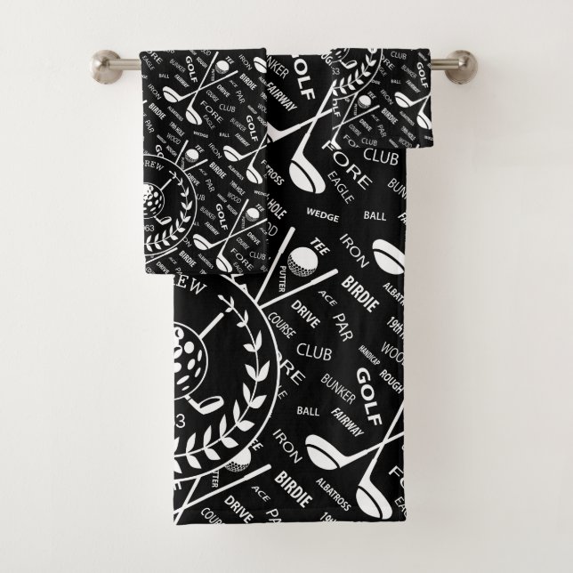 Conjunto De Toalhas Logotipo personalizado de na moda de golfe (Insitu)