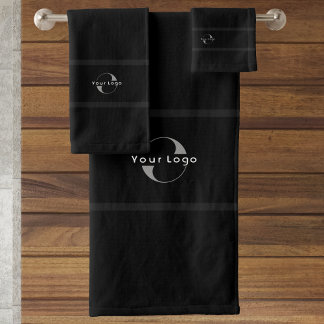 Conjunto De Toalhas Logotipo preto Elegant Business marca da empresa H