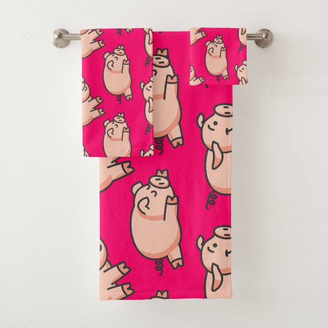 Conjunto De Toalhas Lolailo 19 Oink Oink (Insitu)
