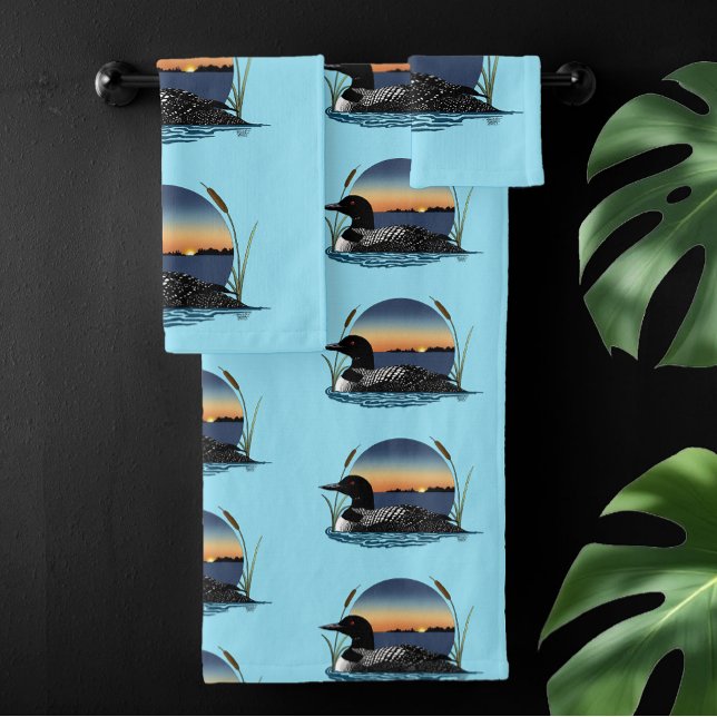 Conjunto De Toalhas Loon Sunset Blue (Criador carregado)