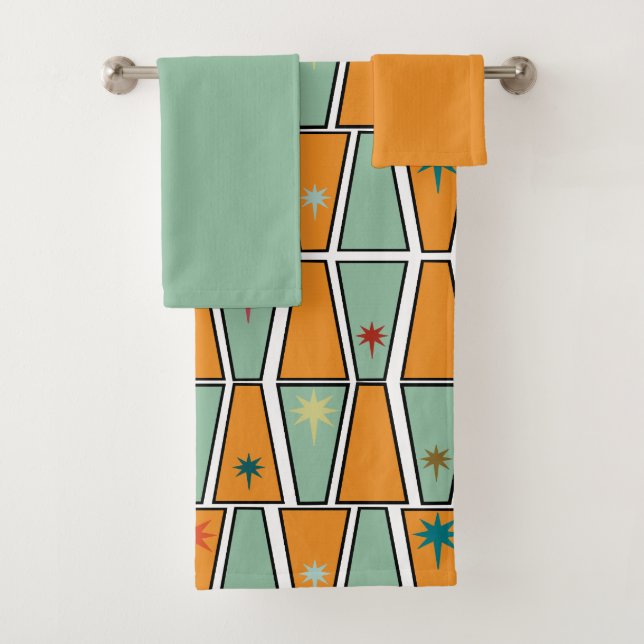 Conjunto De Toalhas Losangos com Explosões Estelares  (Insitu)