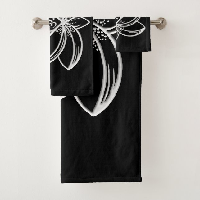 Conjunto De Toalhas Lótus Prateado  (Insitu)