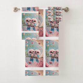 Conjunto De Toalhas Love Bird Towel