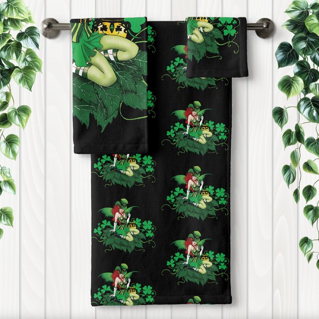 Conjunto De Toalhas Luck Irish Fairy Green (Criador carregado)
