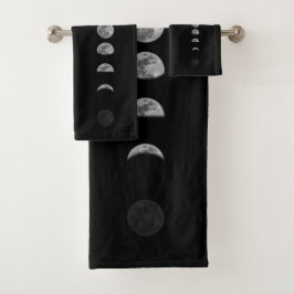 Conjunto De Toalhas Lunar Moon Fases Celestiais