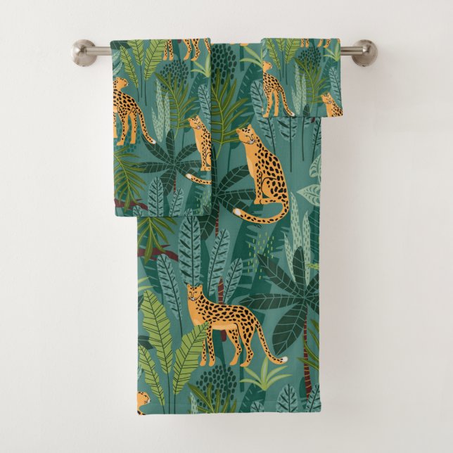 Conjunto De Toalhas Lush Lepard Jungle (Insitu)