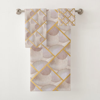 CONJUNTO DE TOALHAS LUXE BUBBLE ABSTRATO BANTHROOM TOWEL SET