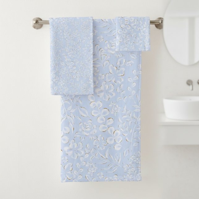 Conjunto De Toalhas  Luxury Light Blue Towel – Modern Elegance (Criador carregado)