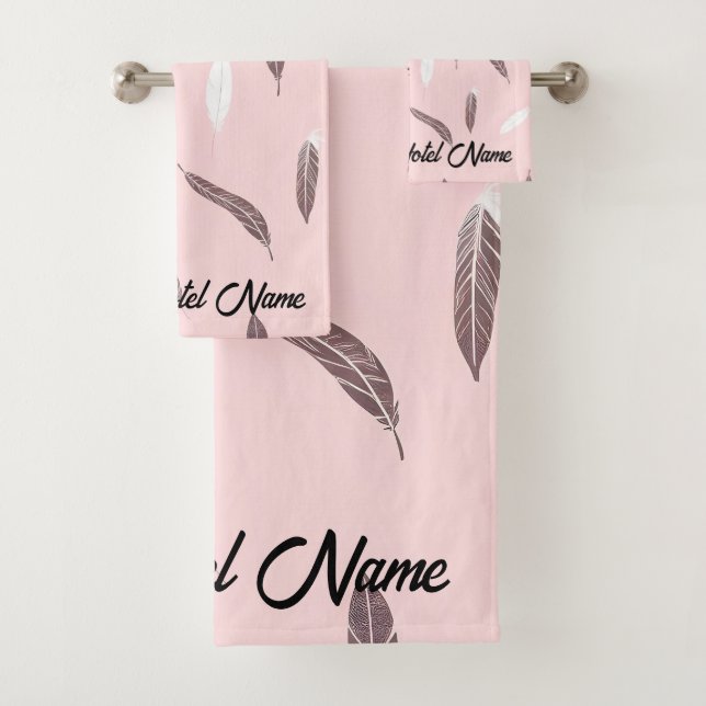 Conjunto De Toalhas Luxury Popular Feathers Boho Collection (Insitu)