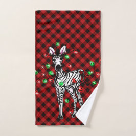 Conjunto De Toalhas Luzes brilhantes festivas do Natal Zebra brilhando