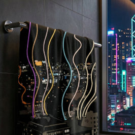 Conjunto De Toalhas Luzes da Cidade de Boston