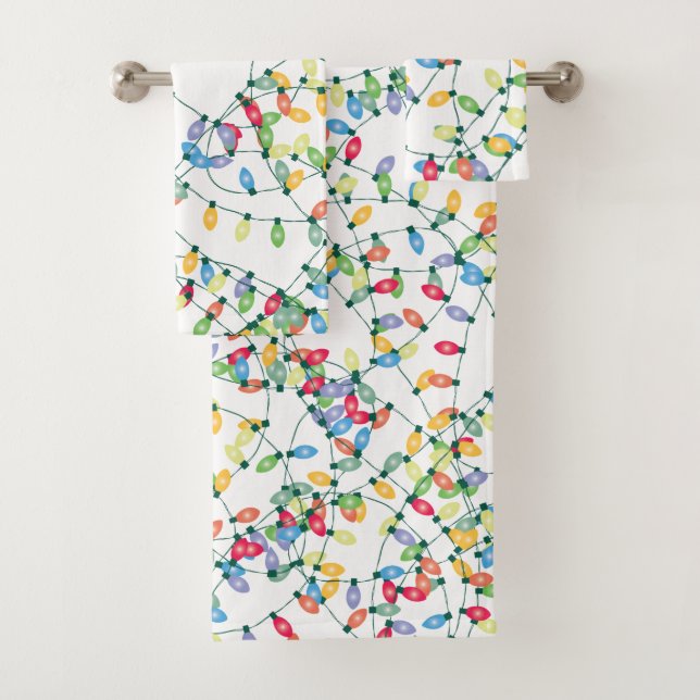 Conjunto De Toalhas Luzes de Natal Tangidas (Insitu)