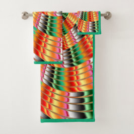 Conjunto De Toalhas "Luzes Nortes" coloridas, arte frontal