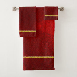 Conjunto De Toalhas Maçãs Doce Dourado