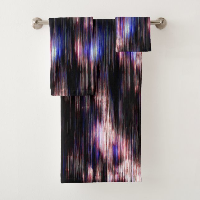 Conjunto De Toalhas Madeira escovada com manchas de neon? (Insitu)